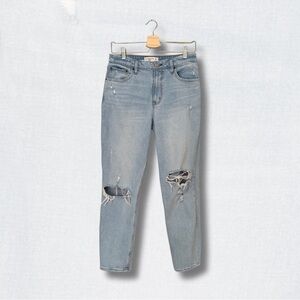 Abercrombie & Fitch Distressed Denim Boyfriend Jeans